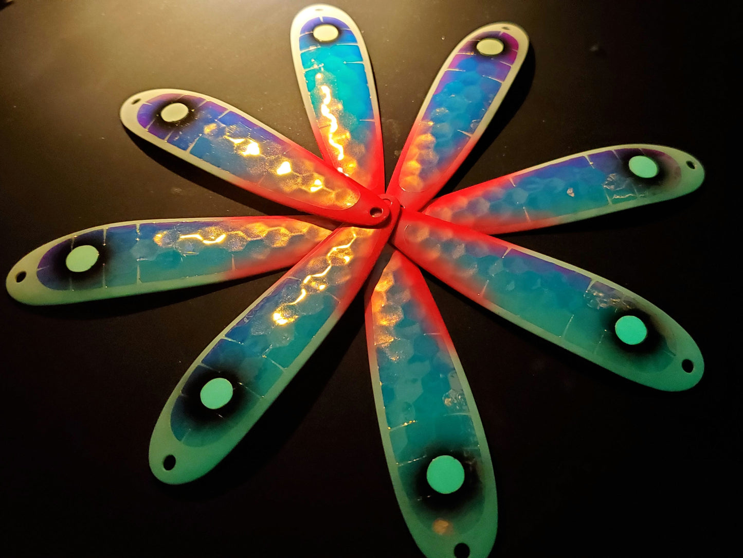 SuperGlow Salmon Trolling Spoon - 'Bloody Zombie'
