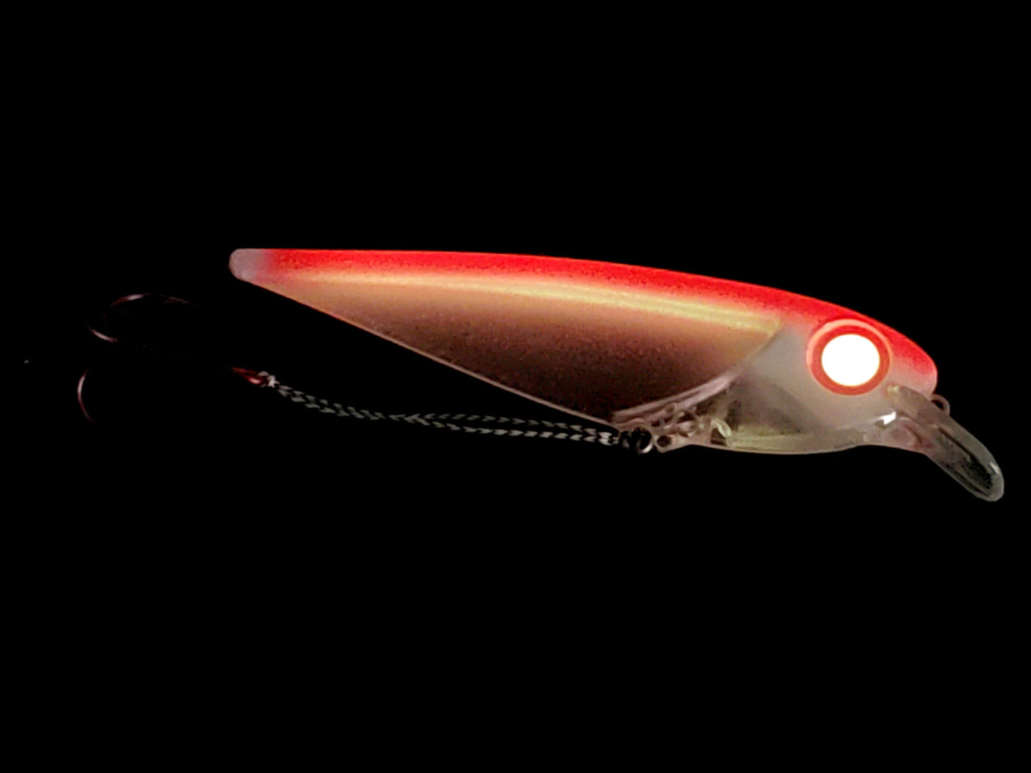 Flatfin Minnow INVVERTO glowing in dark with glow eye