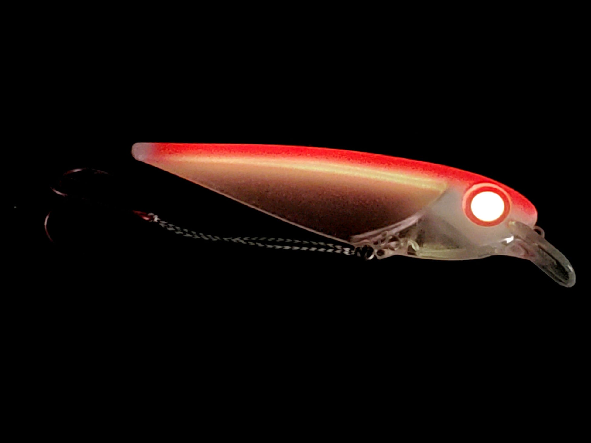 Flatfin Minnow INVVERTO glowing in dark with glow eye