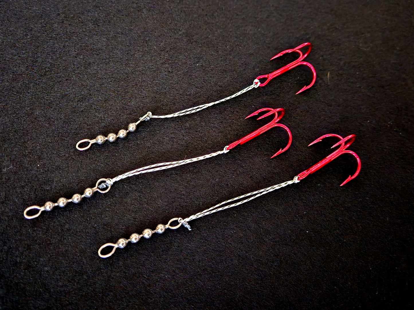 FishGunn Salmon Plug Hook Harness - BeadChain Treble Rig
