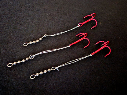 FishGunn Salmon Plug Hook Harness - BeadChain Treble Rig