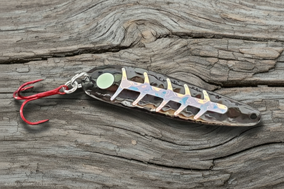 Black Zombie spoon on weathered wood background