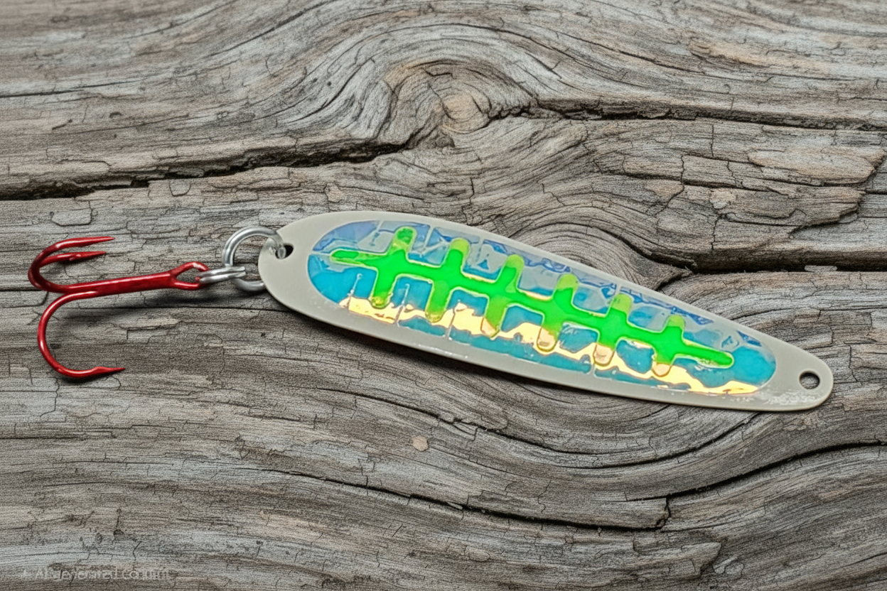 LimeTree spoon on weathered wood background