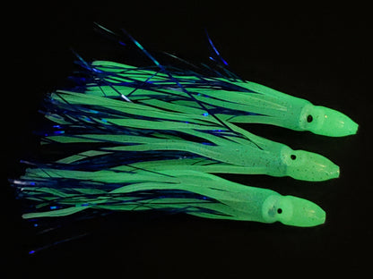 Glow Hoochie Squid with Mylar Insert - Fisher Tackle Company