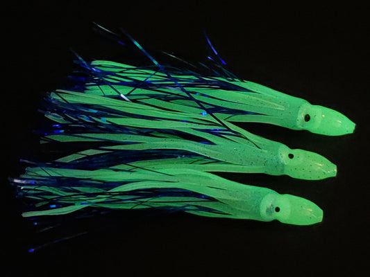 Glow Hoochie Squid with Mylar Insert - Fisher Tackle Company