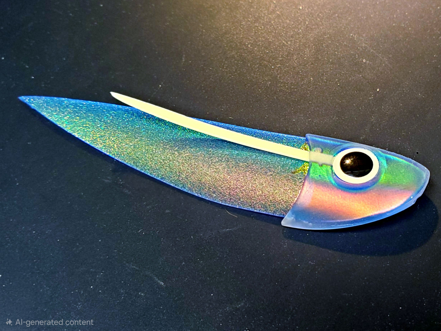 Blue Glitter Gunnee StripFly Trolling Strip - Fisher Tackle Company