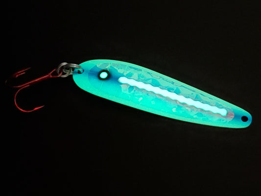 Fisher Tackle SuperGlow 'Blue Zit Ripper' Spoon