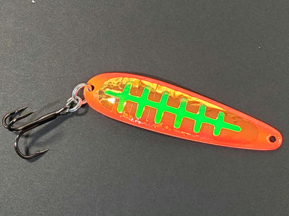 UltraMega Glow 'Fire Toe' Spoon - Fisher Tackle Company