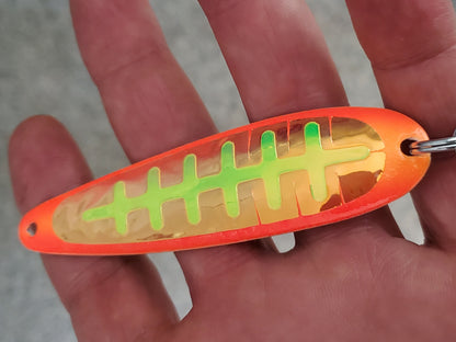 UltraMega Glow 'Fire Toe' Spoon - Fisher Tackle Company