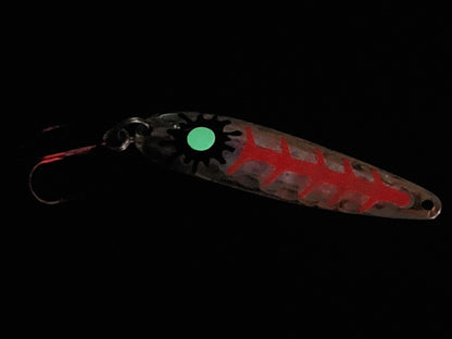 Fisher Tackle SuperGlow 'Red Sploosh' Salmon Spoon - Fisher Tackle Company