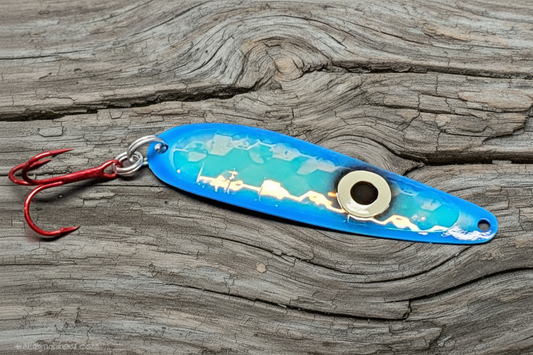 Spoon on weathered wood background